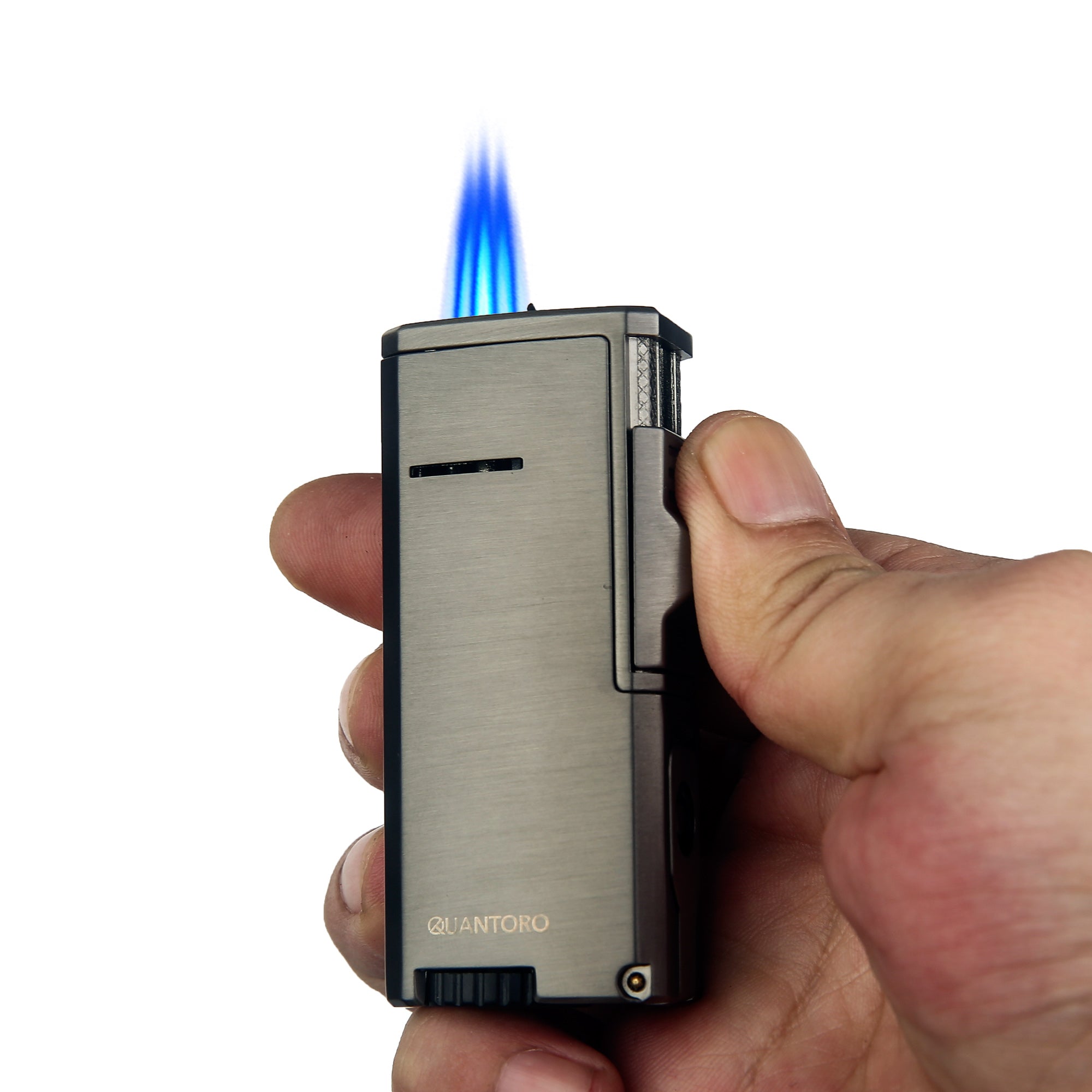 Quantoro MGM05-40 Penetrating Triple Jet Flame Green Crackle Lighter