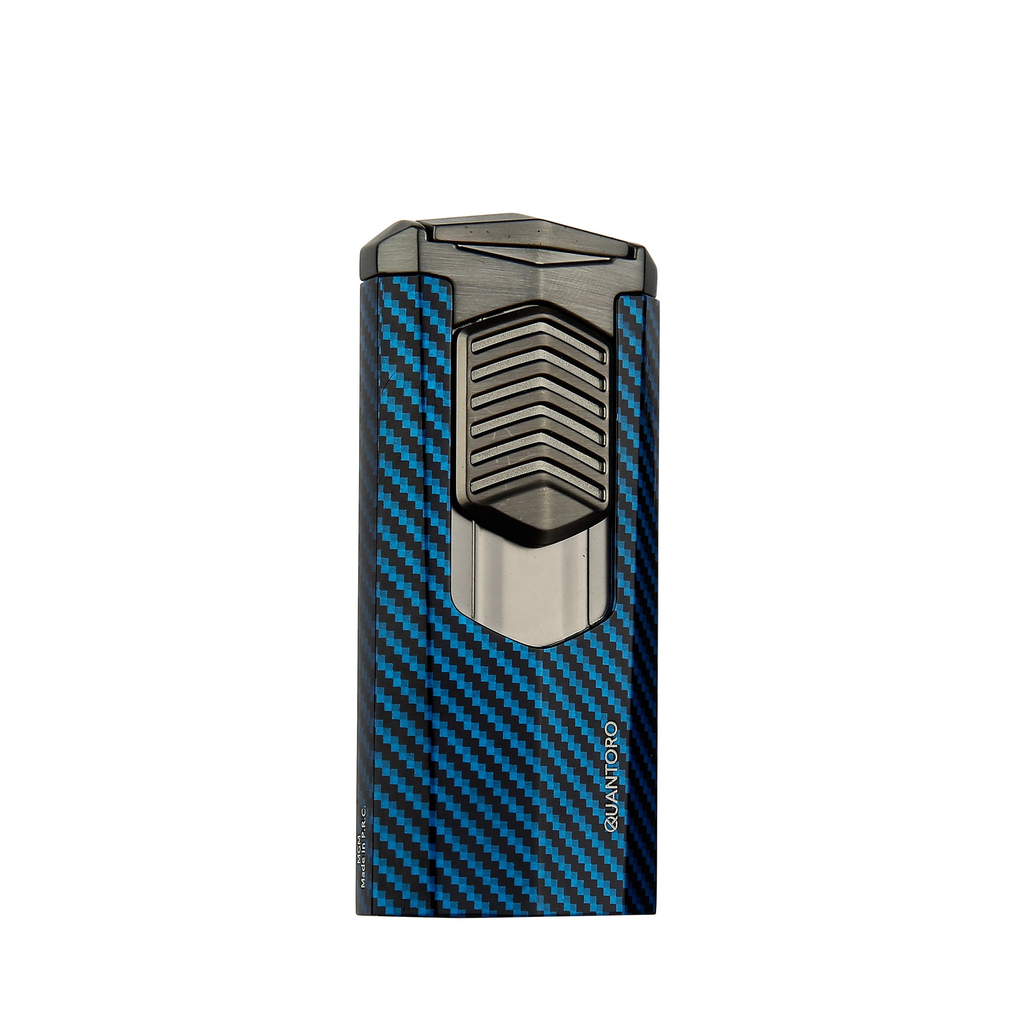 Quantoro MGM05-41 Penetrating Triple Jet Flame Blue Carbon Lighter