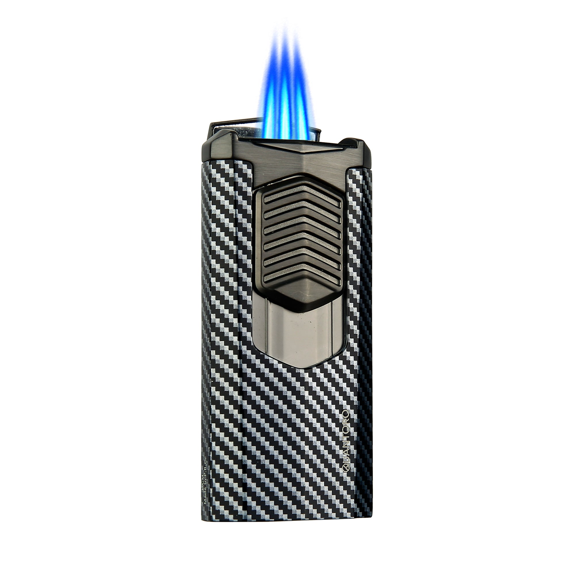 Quantoro MGM05-41 Penetrating Triple Jet Flame Carbon Lighter