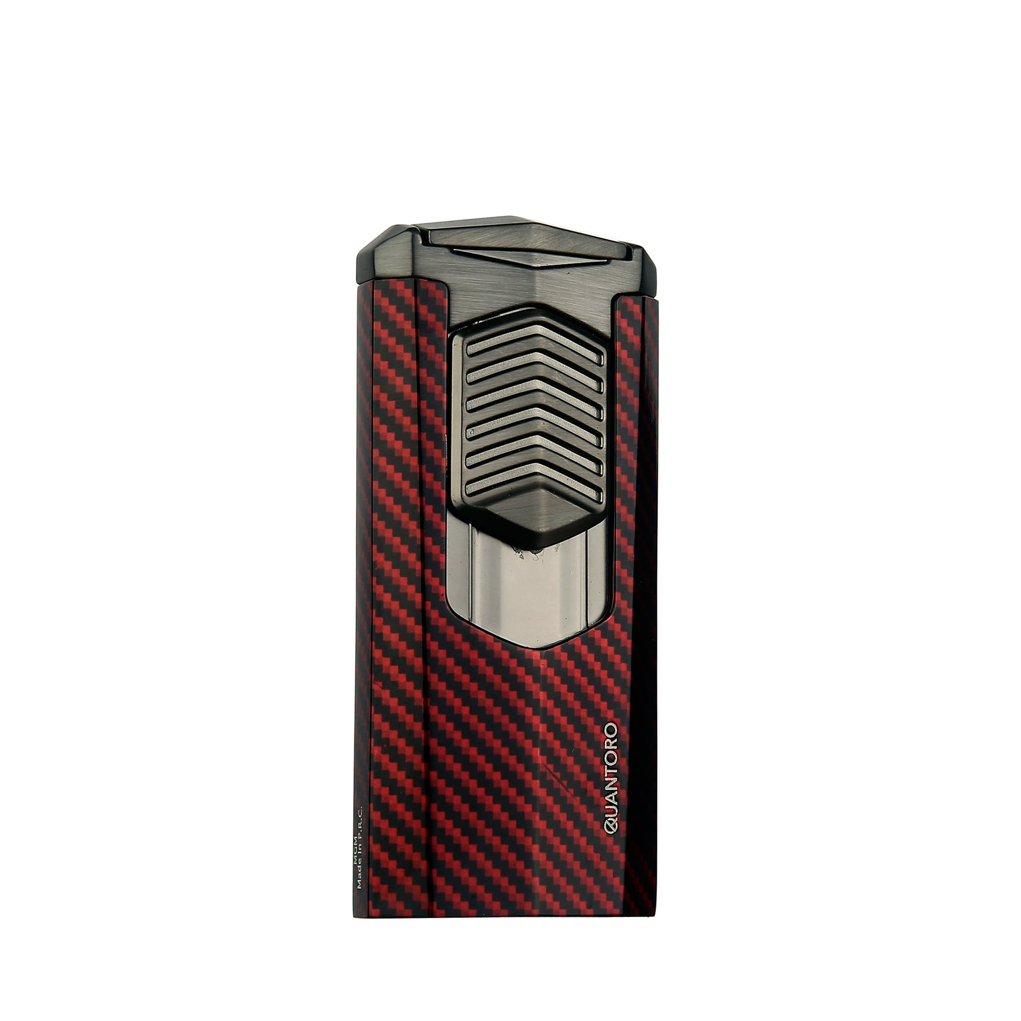 Quantoro MGM05-41 Penetrating Triple Jet Flame Red Carbon Lighter