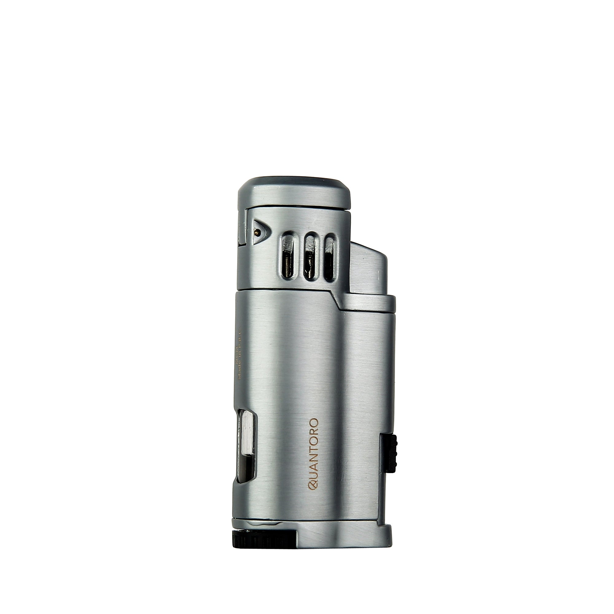 Quantoro MGM05-43 Triple Jet Flame Chrome Lighter with Piercing Function