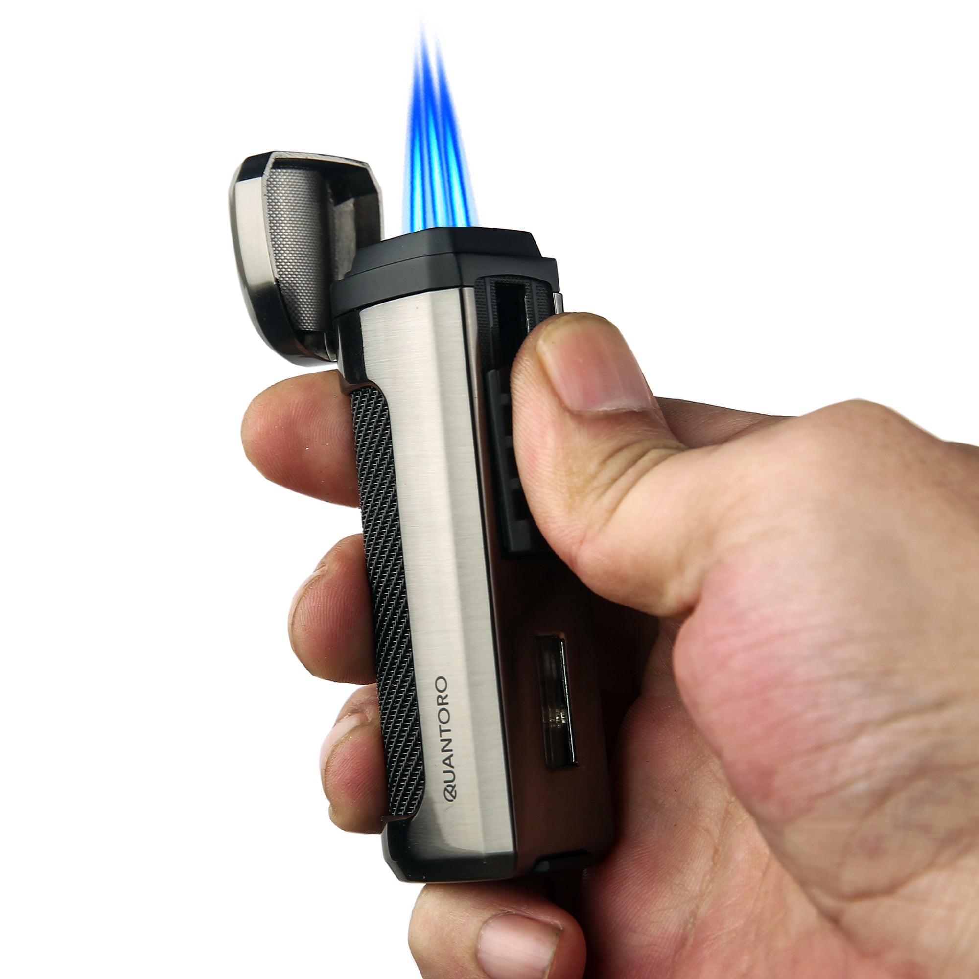 Quantoro MGM05-46 Penetrating Triple Jet Flame Black Lighter