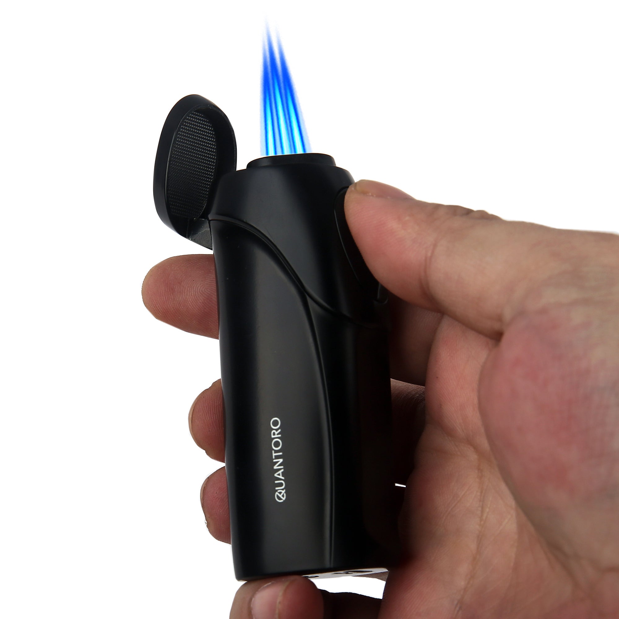 Quantoro MGM05-51 Elektronik Üçlü Jet Alev Gunmetal Çakmak