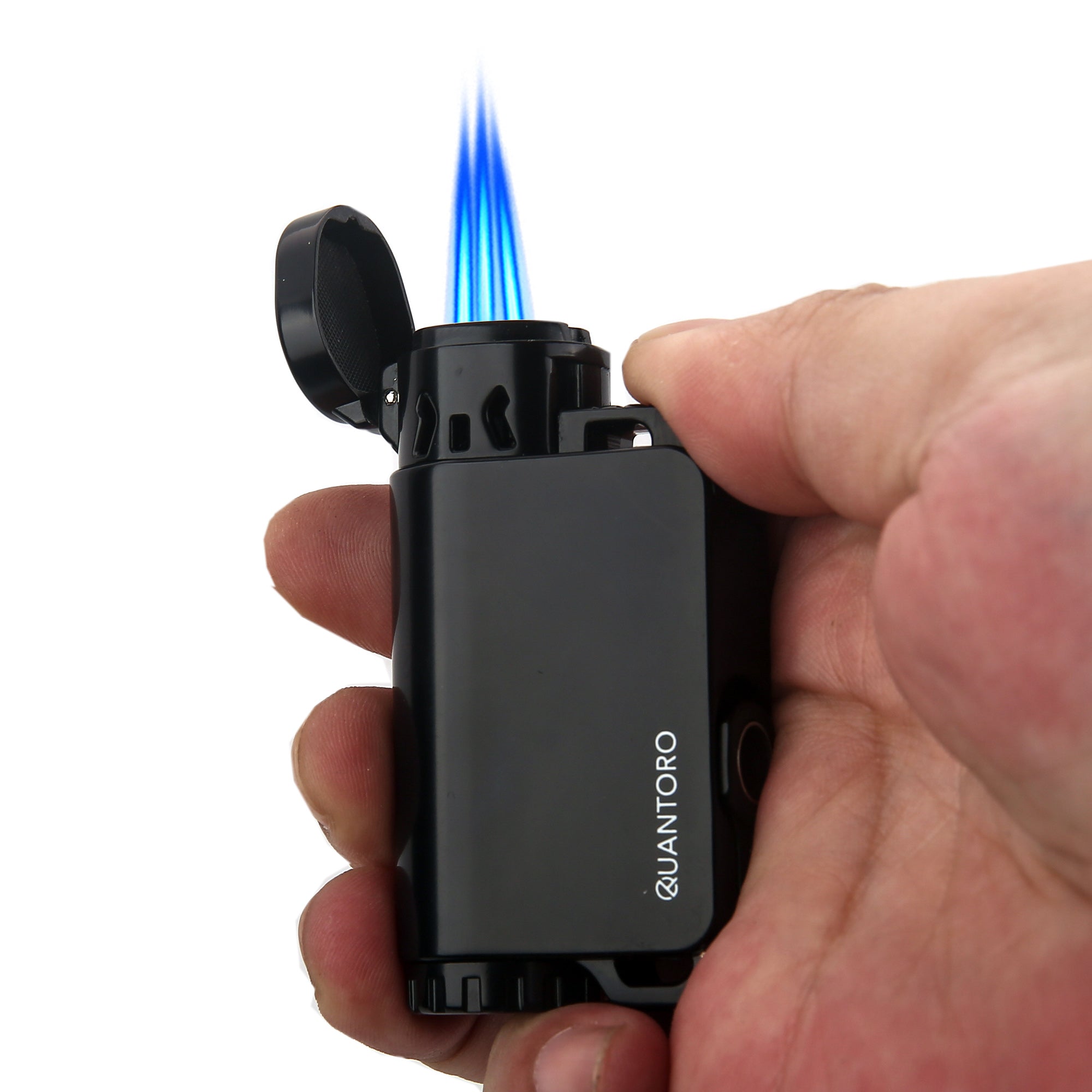 Quantoro MGM05-54 Üçlü Jet Alev Carbon Çakmak