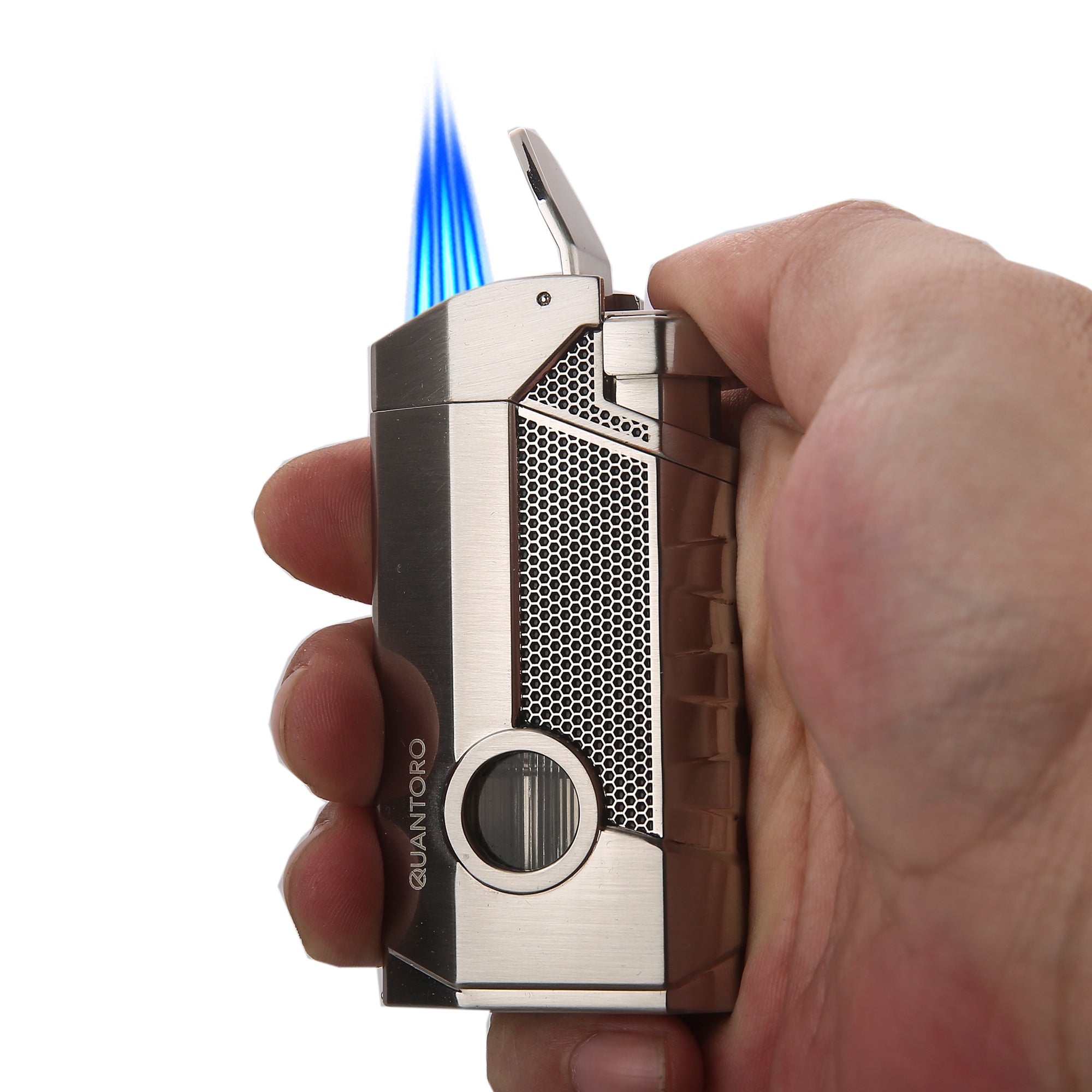 Quantoro MGM05-59 Penetrating Triple Jet Flame Gold Lighter