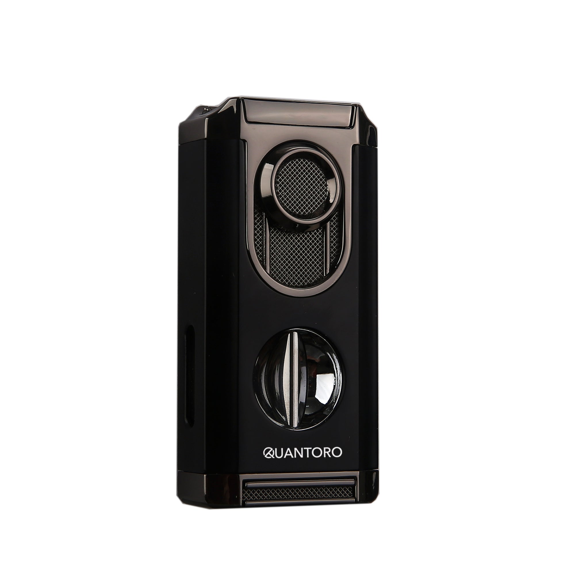 Quantoro MGM05-67 Triple Jet Flame Black Lighter with Cutting Edge