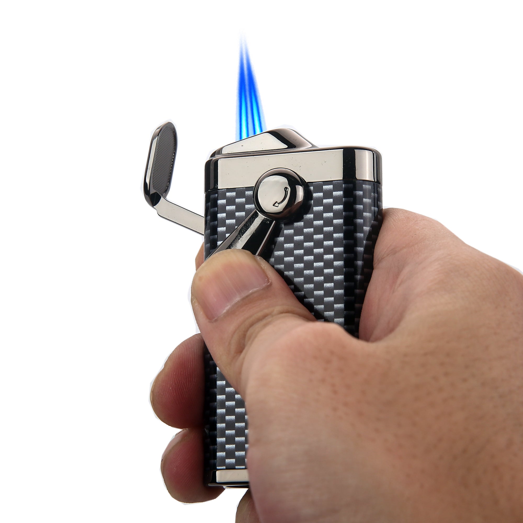 Quantoro MGM05-60 Penetrating Double Jet Flame Green Carbon Lighter