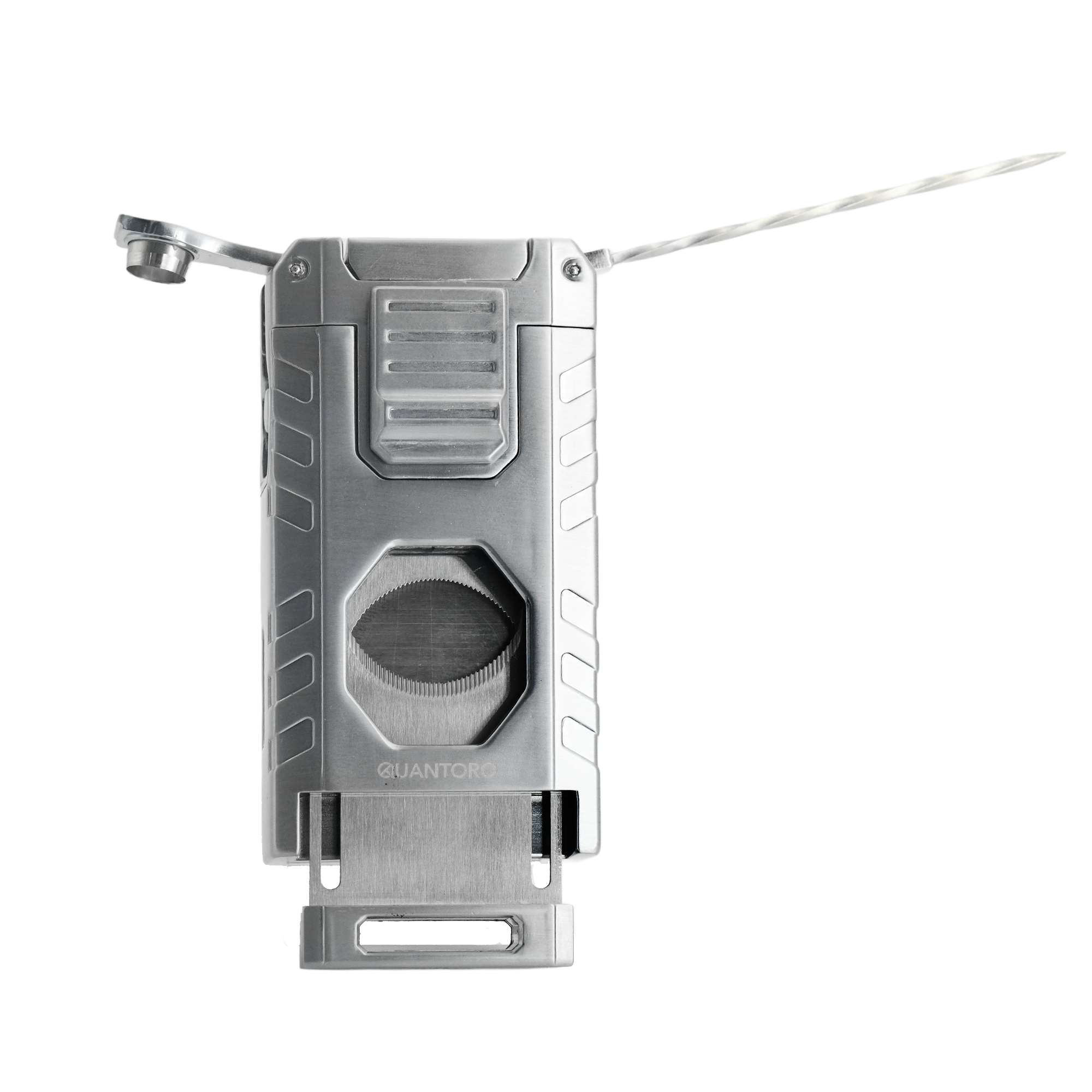 Quantoro MGM05-63 Kesicili Delicili Üçlü Jet Alev Chrome Çakmak