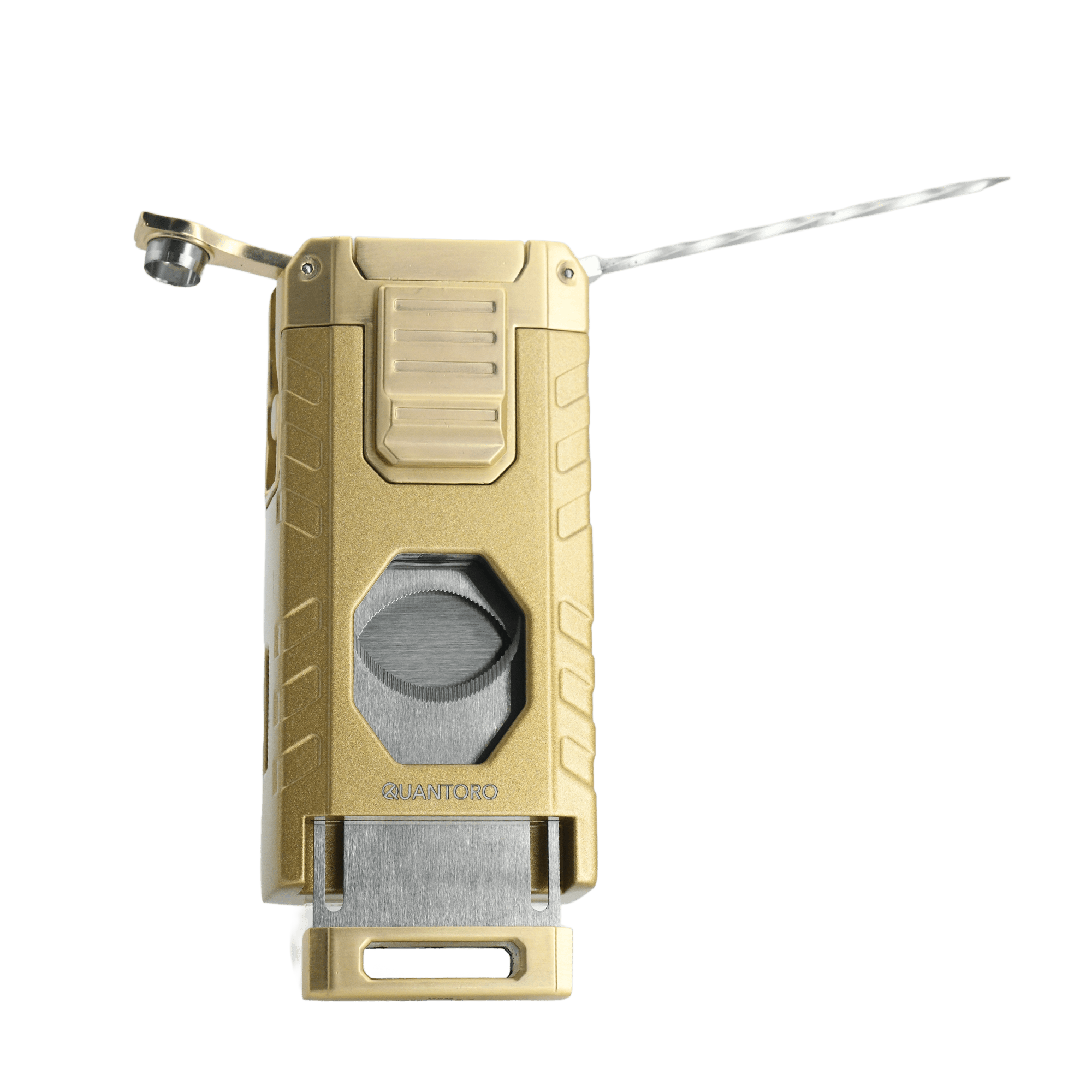 Quantoro MGM05-63 Cutting and Drilling Triple Jet Flame Gold Lighter