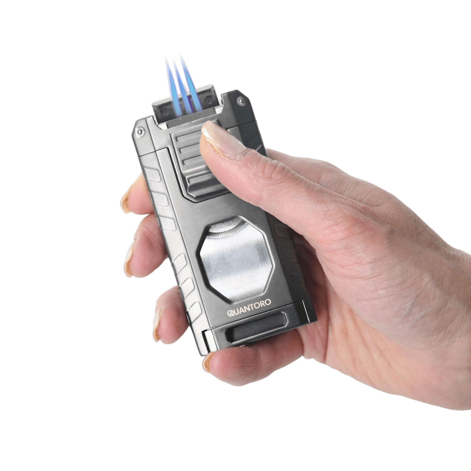 Quantoro MGM05-63 Cutting and Drilling Triple Jet Flame Grey Lighter