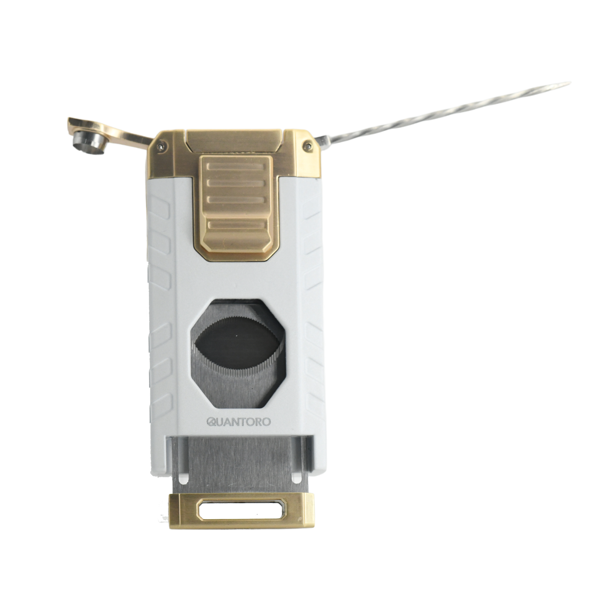 Quantoro MGM05-63 Cutting and Drilling Triple Jet Flame White Lighter