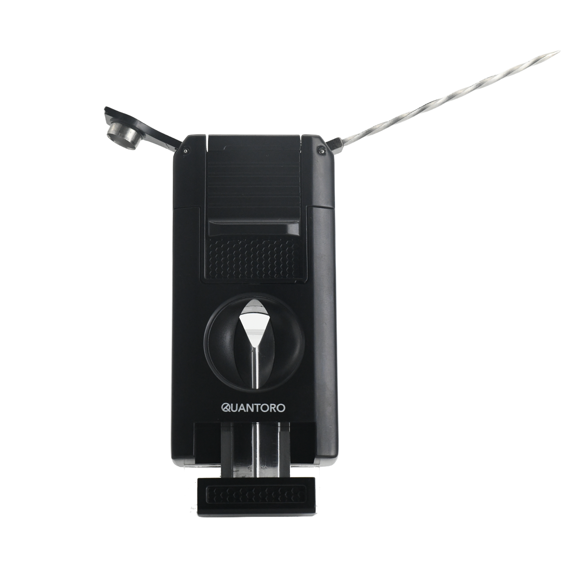 Quantoro MGM05-64 Kesicili Delicili Çift Jet Alev Black Çakmak