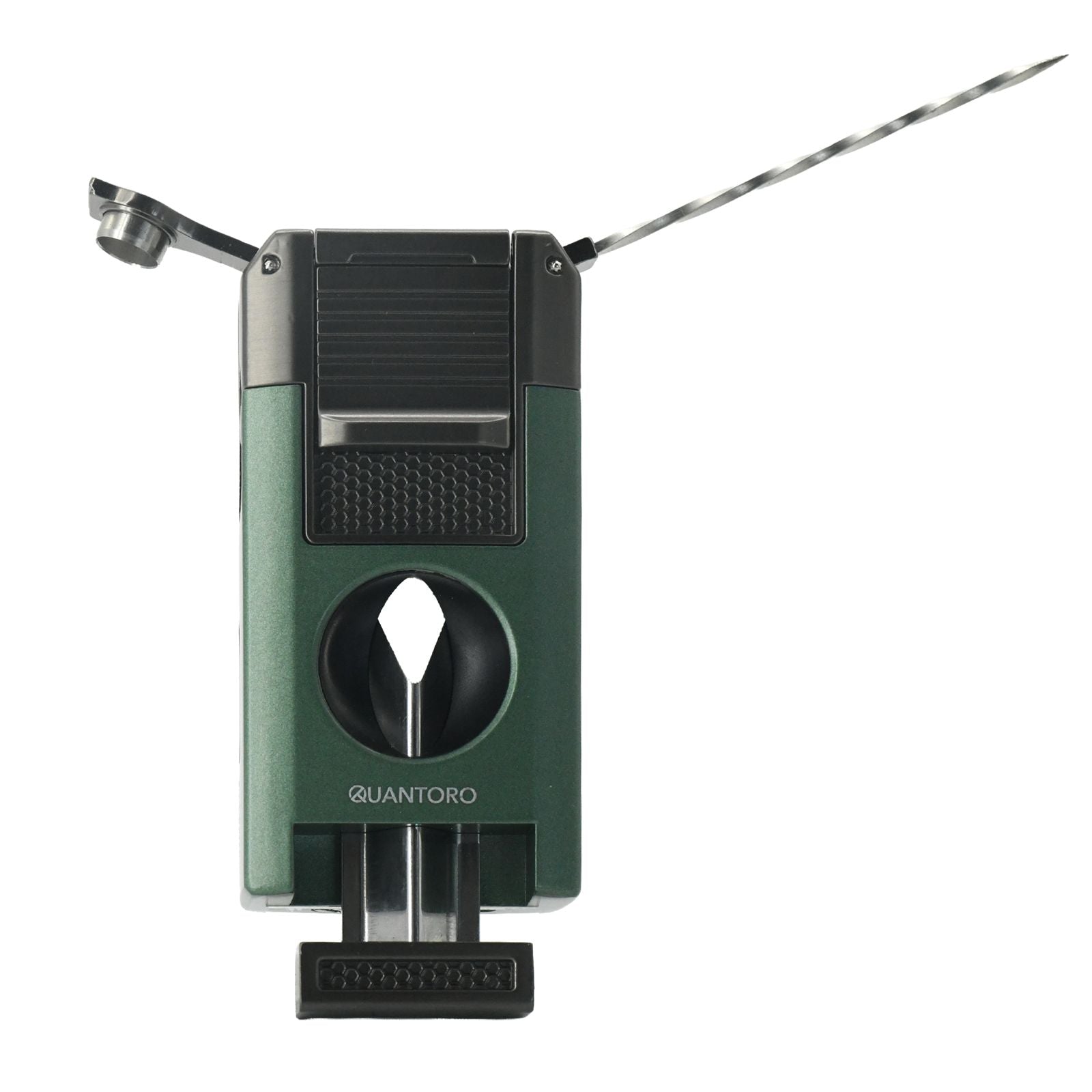 Quantoro MGM05-64 Kesicili Delicili Çift Jet Alev Green Çakmak