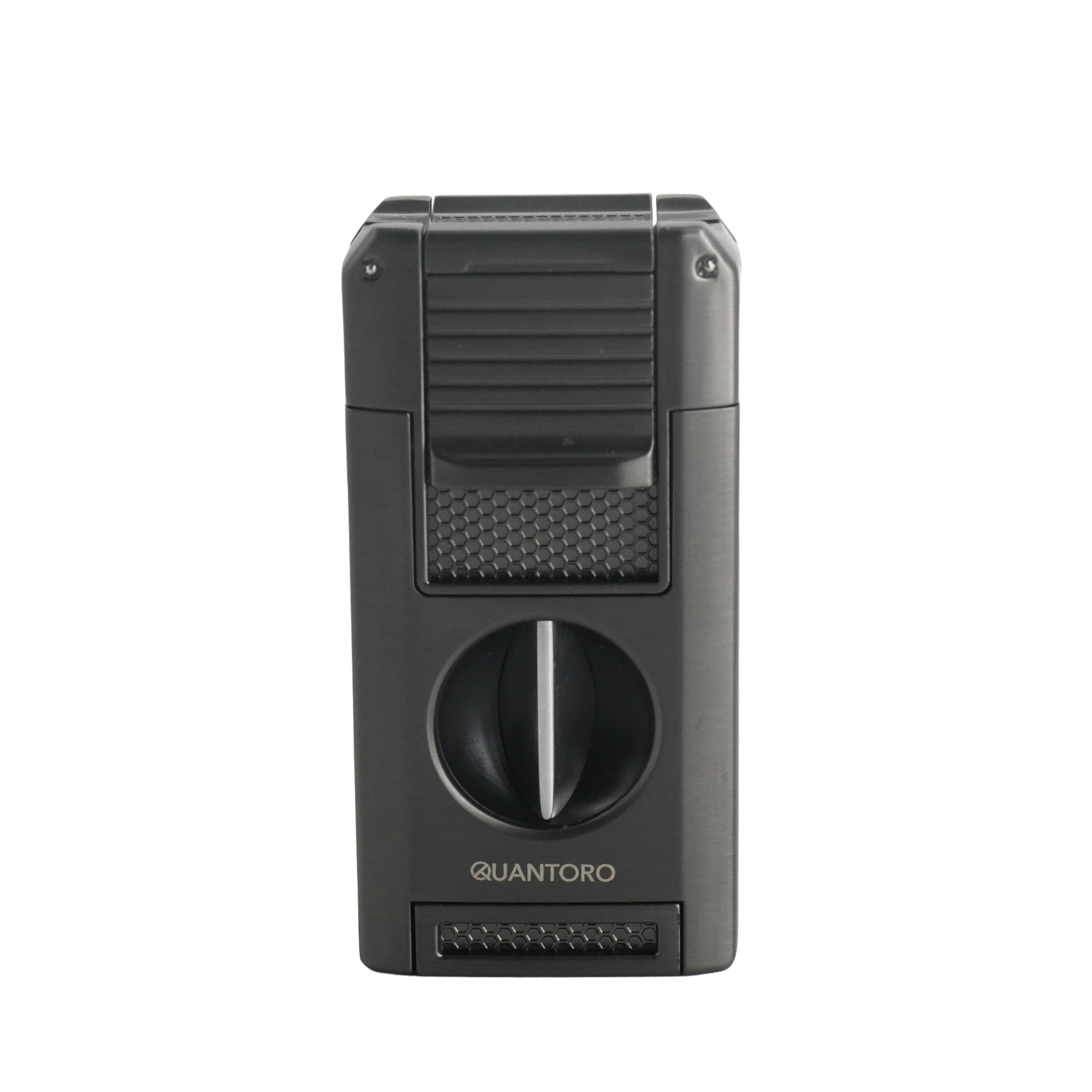 Quantoro MGM05-64 Kesicili Delicili Çift Jet Alev Gunmetal Çakmak