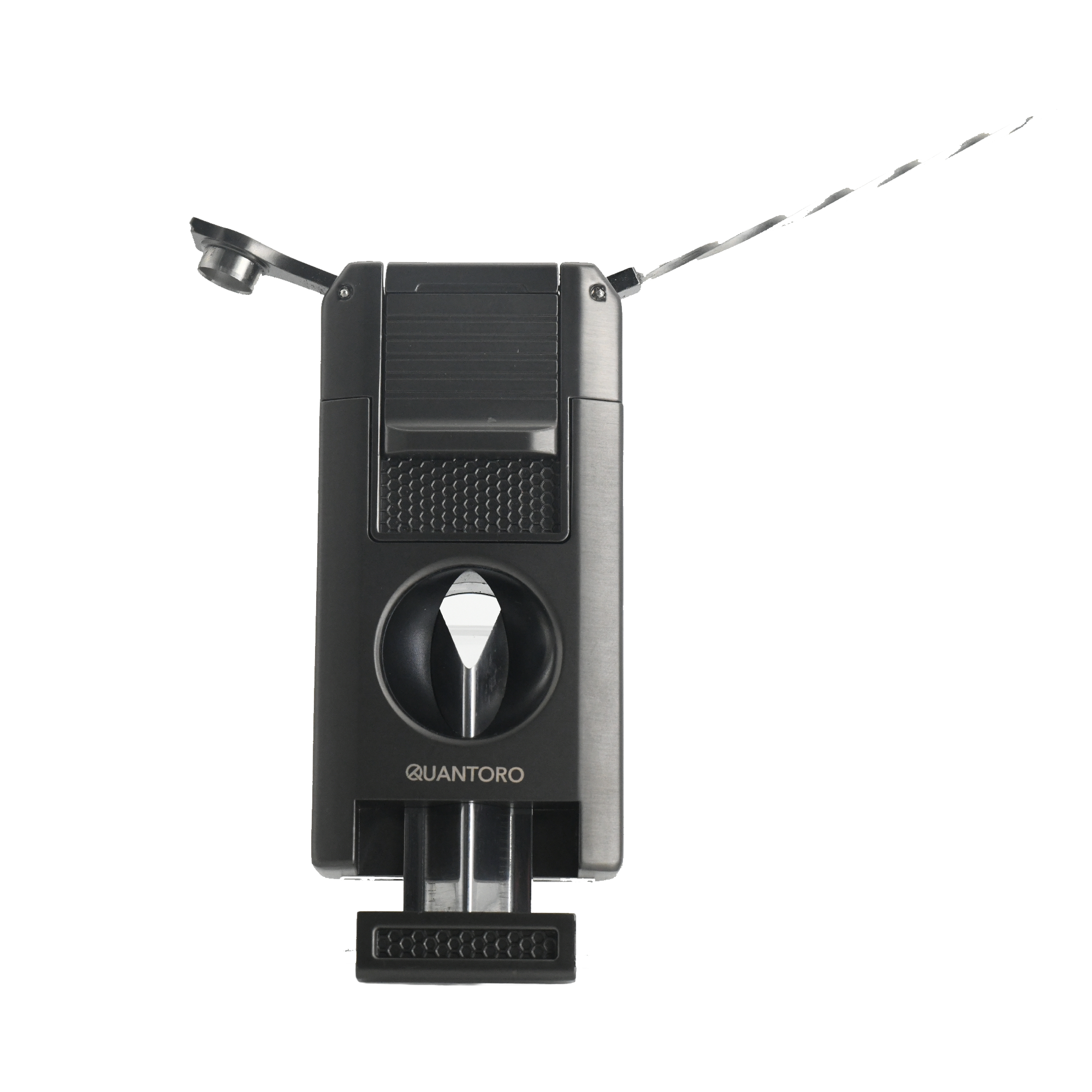 Quantoro MGM05-64 Kesicili Delicili Çift Jet Alev Gunmetal Çakmak