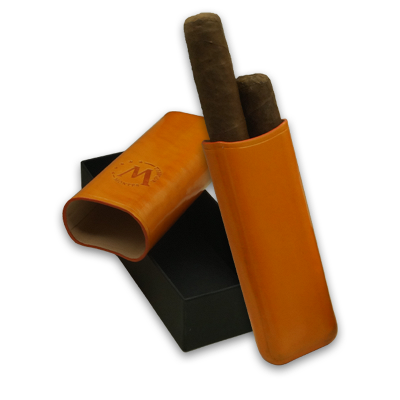 Montes Gerçek Deri El Yapımı 52 Ring Amsterdam İkili Puro Kılıfı