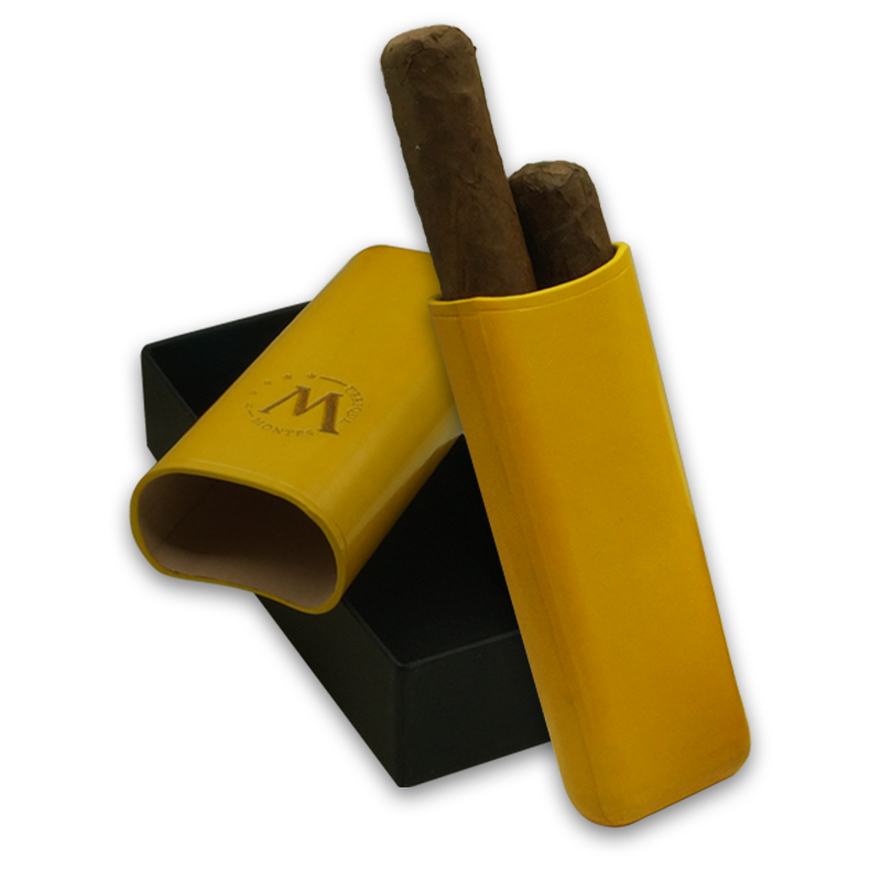 Montes Gerçek Deri El Yapımı 52 Ring Bali İkili Puro Kılıfı