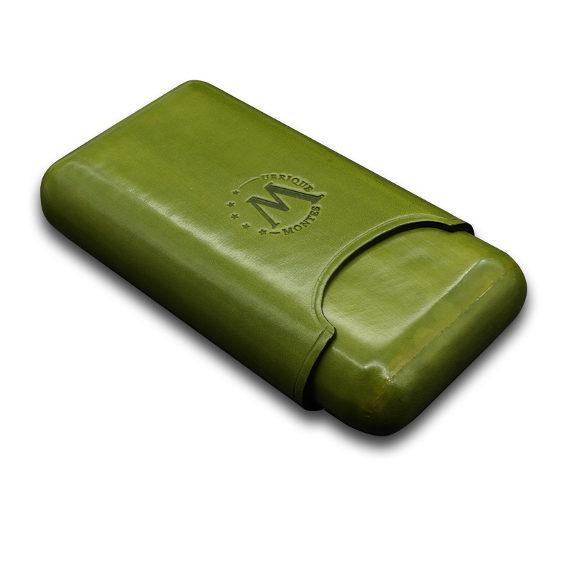 Montes Gerçek Deri El Yapımı 52 Ring Grass Üçlü Puro Kılıfı