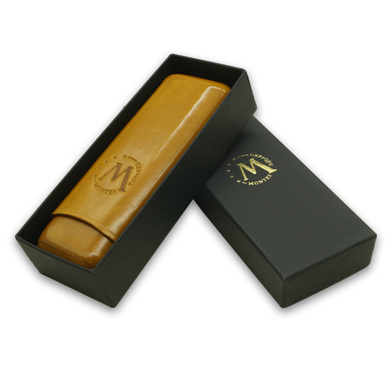 Montes Gerçek Deri El Yapımı 52 Ring Munich İkili Puro Kılıfı