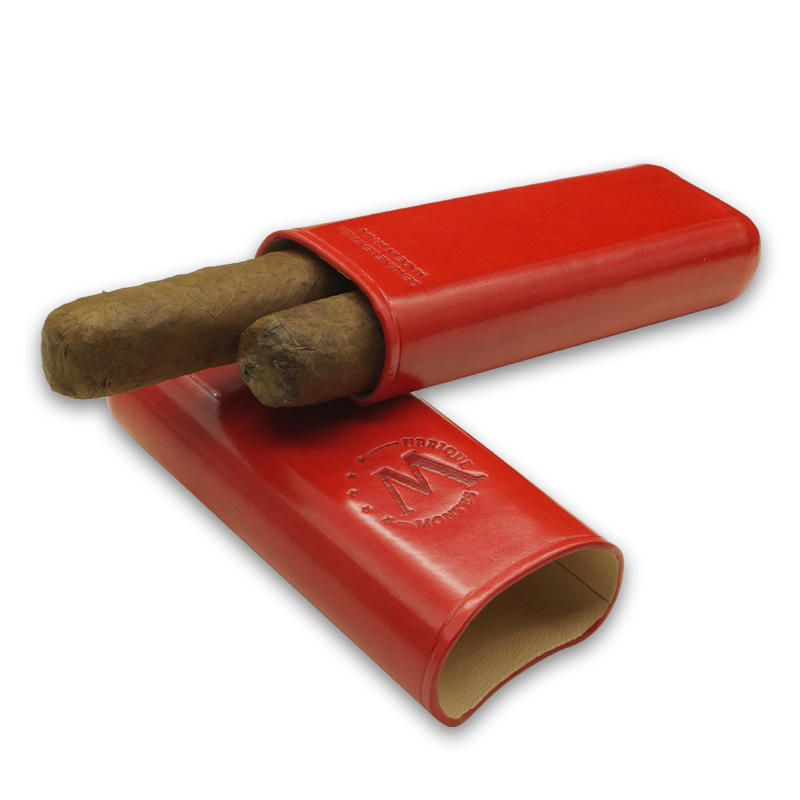 Montes Gerçek Deri El Yapımı 52 Ring Paris İkili Puro Kılıfı