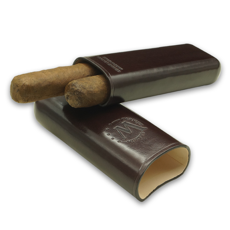 Montes Gerçek Deri El Yapımı 52 Ring Viena İkili Puro Kılıfı