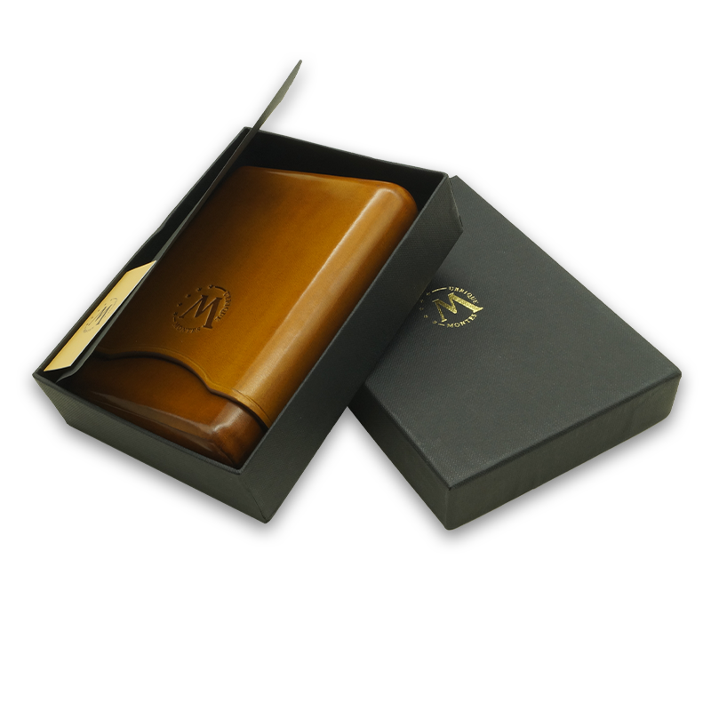 Montes Gerçek Deri El Yapımı 55 Ring Munich Dörtlü Puro Kılıfı