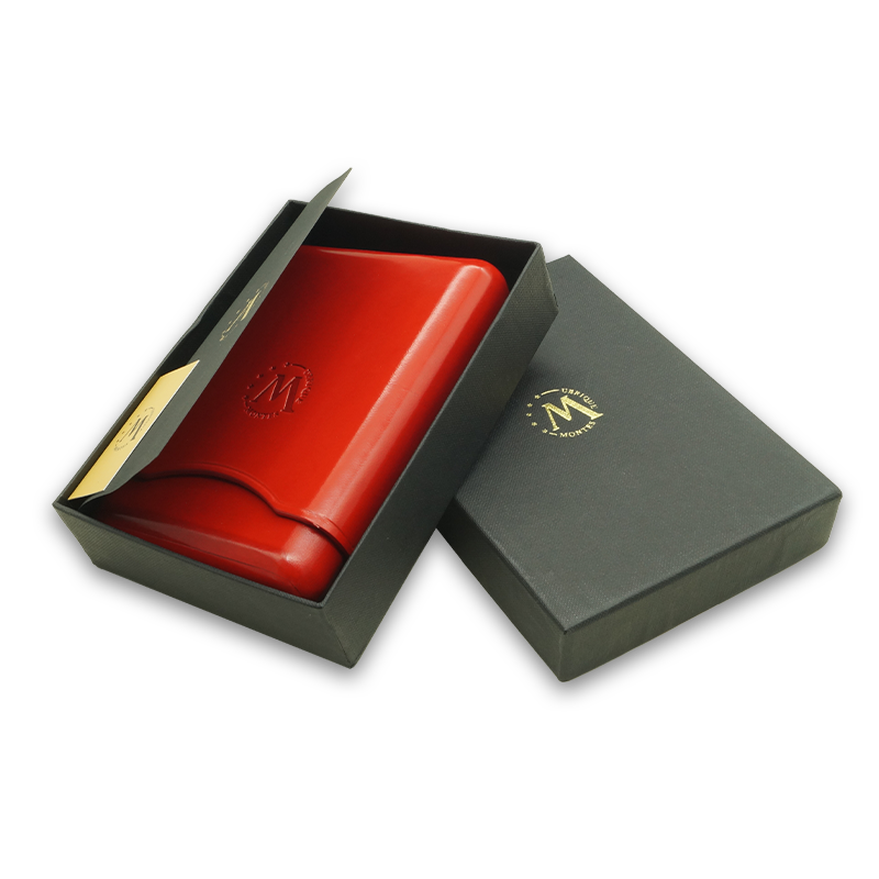 Montes Gerçek Deri El Yapımı 55 Ring Paris Dörtlü Puro Kılıfı