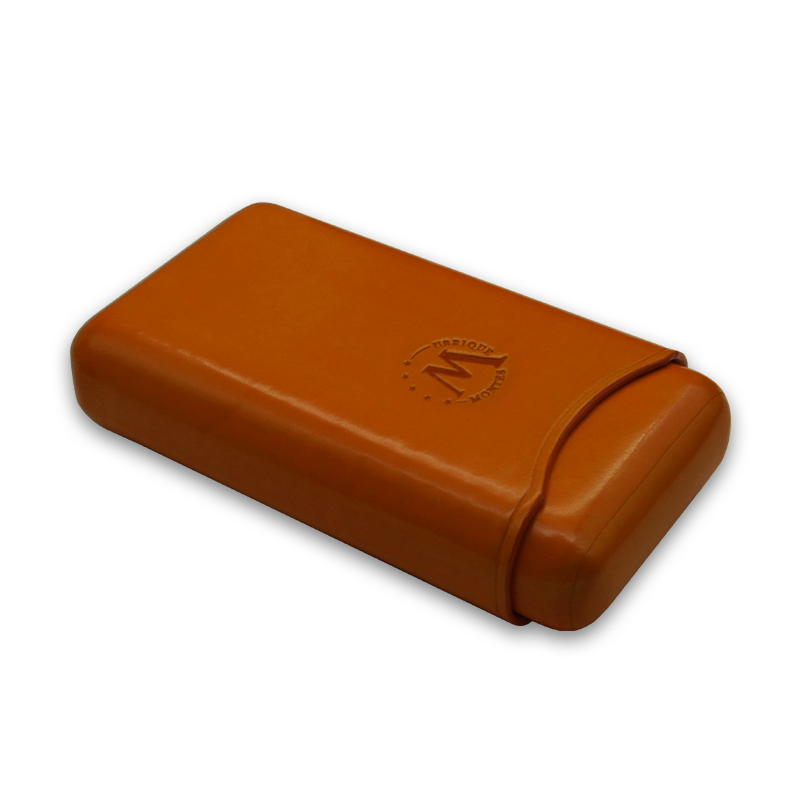 Montes Gerçek Deri El Yapımı 65 Ring Amsterdam Üçlü Puro Kılıfı