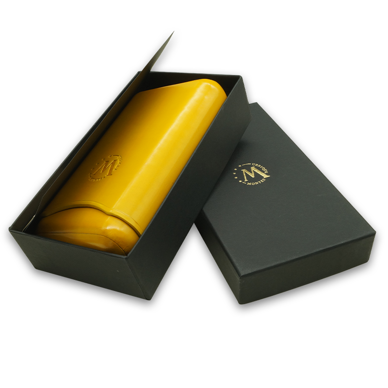 Montes Gerçek Deri El Yapımı 65 Ring Bali Üçlü Puro Kılıfı