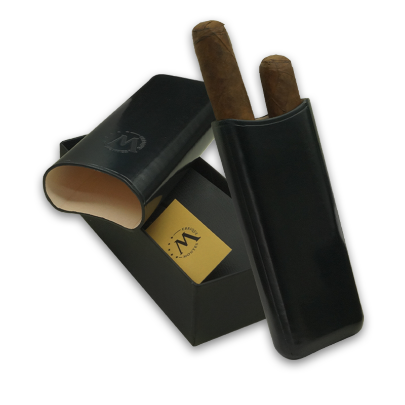 Montes Gerçek Deri El Yapımı 65 Ring Londres İkili Puro Kılıfı