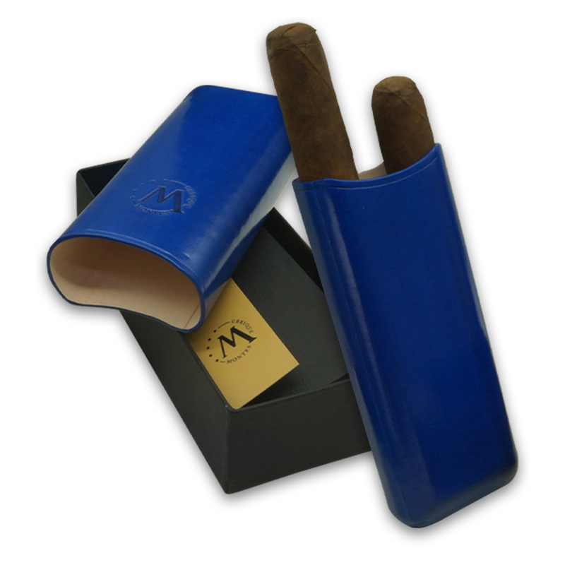 Montes Gerçek Deri El Yapımı 65 Ring Monaco İkili Puro Kılıfı