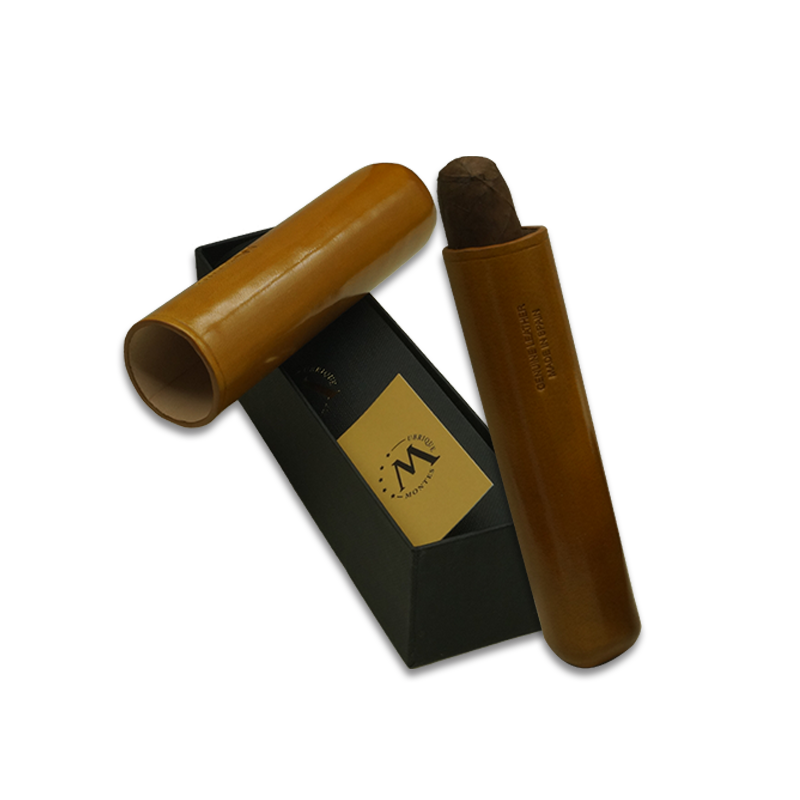 Montes Gerçek Deri El Yapımı 65 Ring Munich Tekli Puro Kılıfı