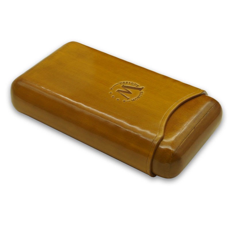 Montes Gerçek Deri El Yapımı 65 Ring Munich Üçlü Puro Kılıfı