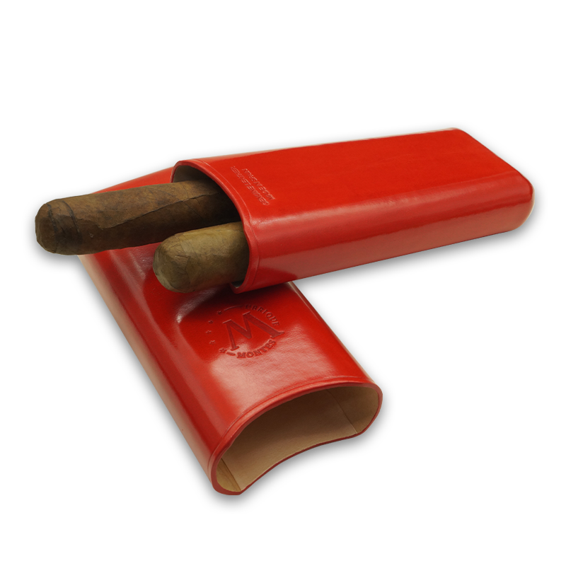 Montes Gerçek Deri El Yapımı 65 Ring Paris İkili Puro Kılıfı