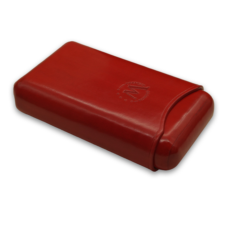 Montes Gerçek Deri El Yapımı 65 Ring Paris Üçlü Puro Kılıfı