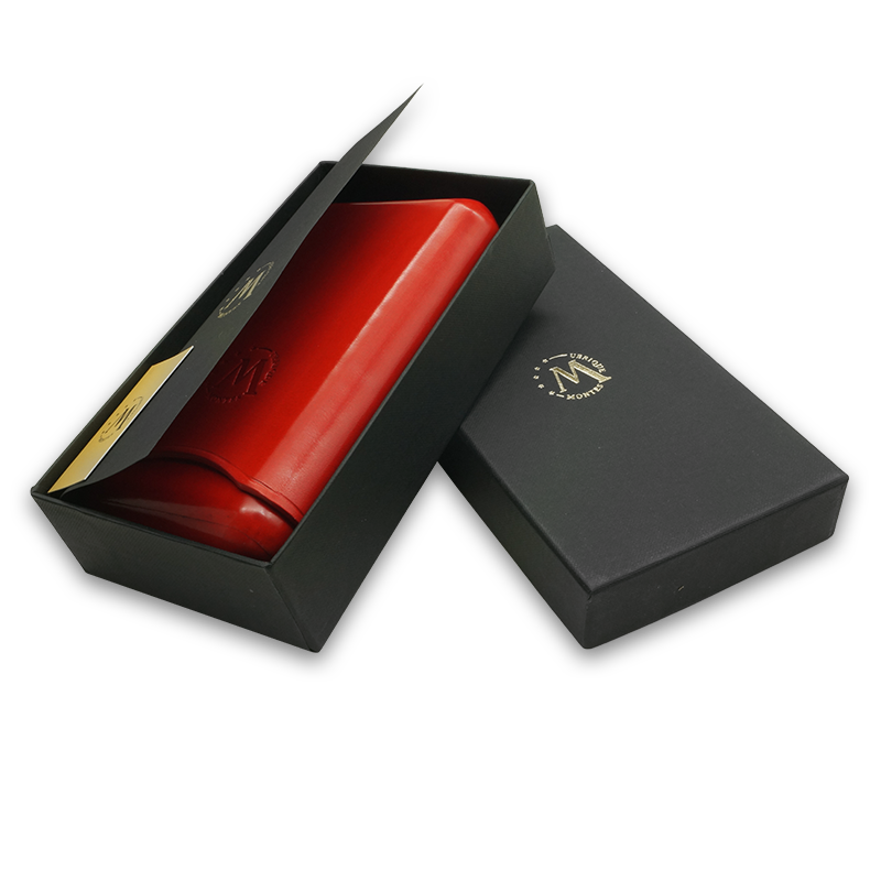 Montes Gerçek Deri El Yapımı 65 Ring Paris Üçlü Puro Kılıfı