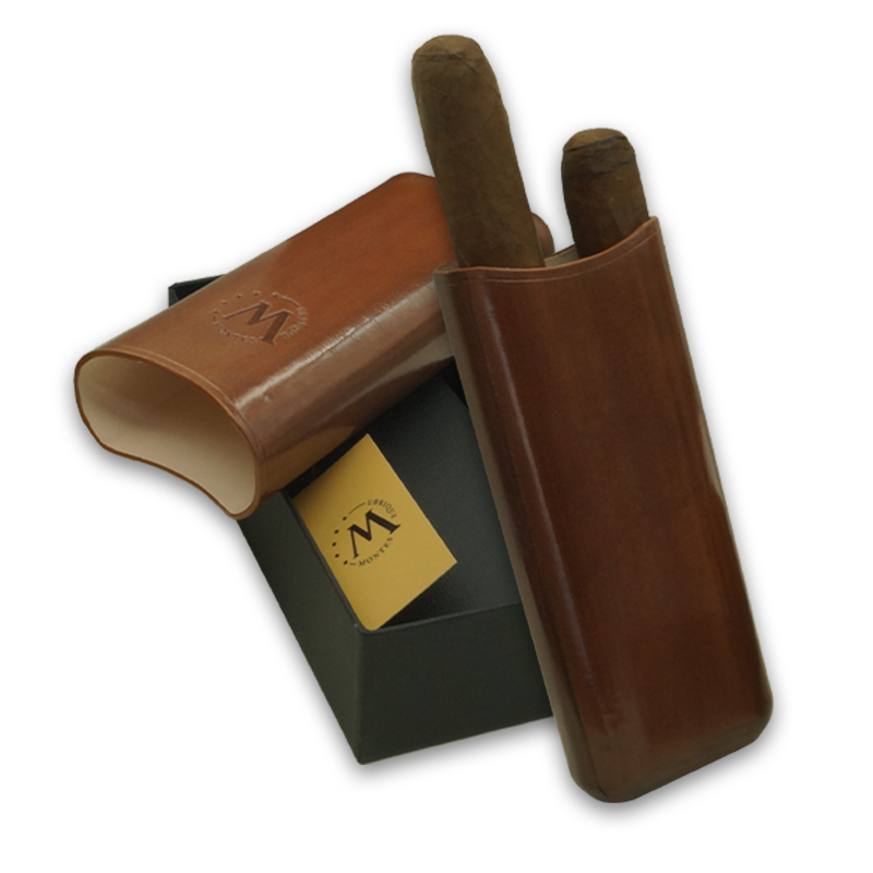 Montes Gerçek Deri El Yapımı 65 Ring Roma İkili Puro Kılıfı