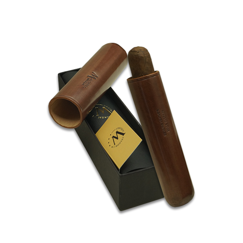 Montes Gerçek Deri El Yapımı 65 Ring Roma Tekli Puro Kılıfı