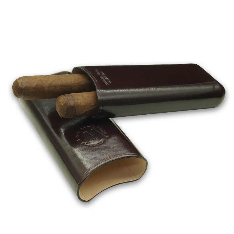 Montes Gerçek Deri El Yapımı 65 Ring Viena İkili Puro Kılıfı