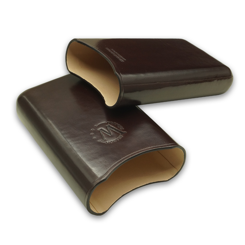 Montes Gerçek Deri El Yapımı 65 Ring Viena Üçlü Puro Kılıfı