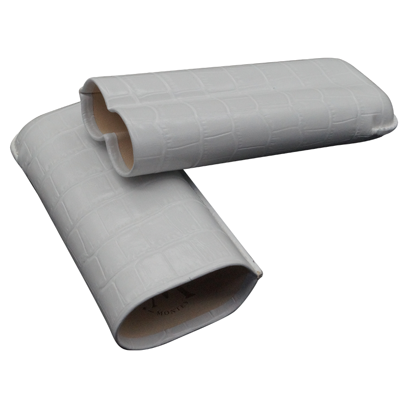 Montes Gerçek Deri El Yapımı 60 Ring Krokodil Nieve İkili Puro Kılıfı