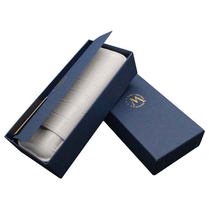 Montes Gerçek Deri El Yapımı 60 Ring Krokodil Nieve İkili Puro Kılıfı