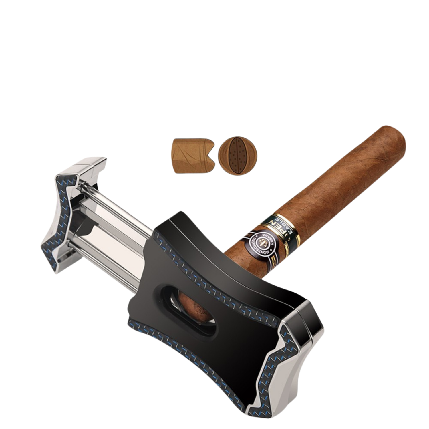 QC-1 Gümüş Lacivert V-Cut Puro Kesici