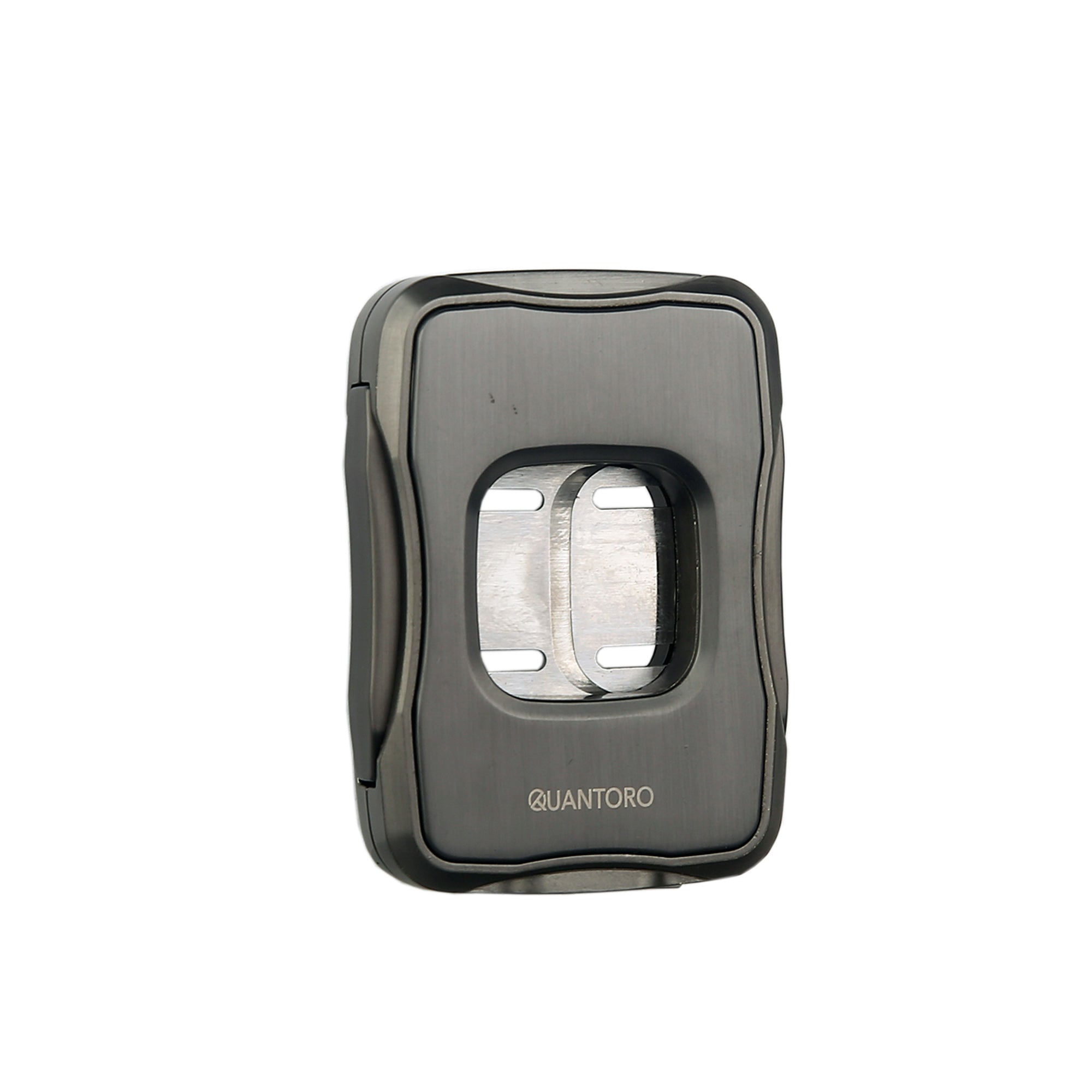 Quantoro QC-14 Rectangular Double Blade Gunmetal Cigar Cutter