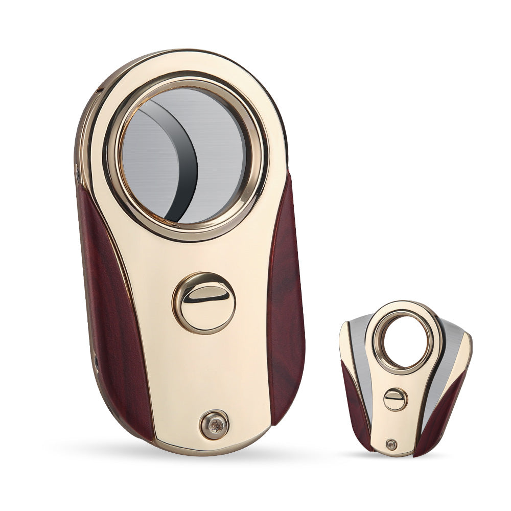 QC-3 Altın Ahşap Puro Kesici