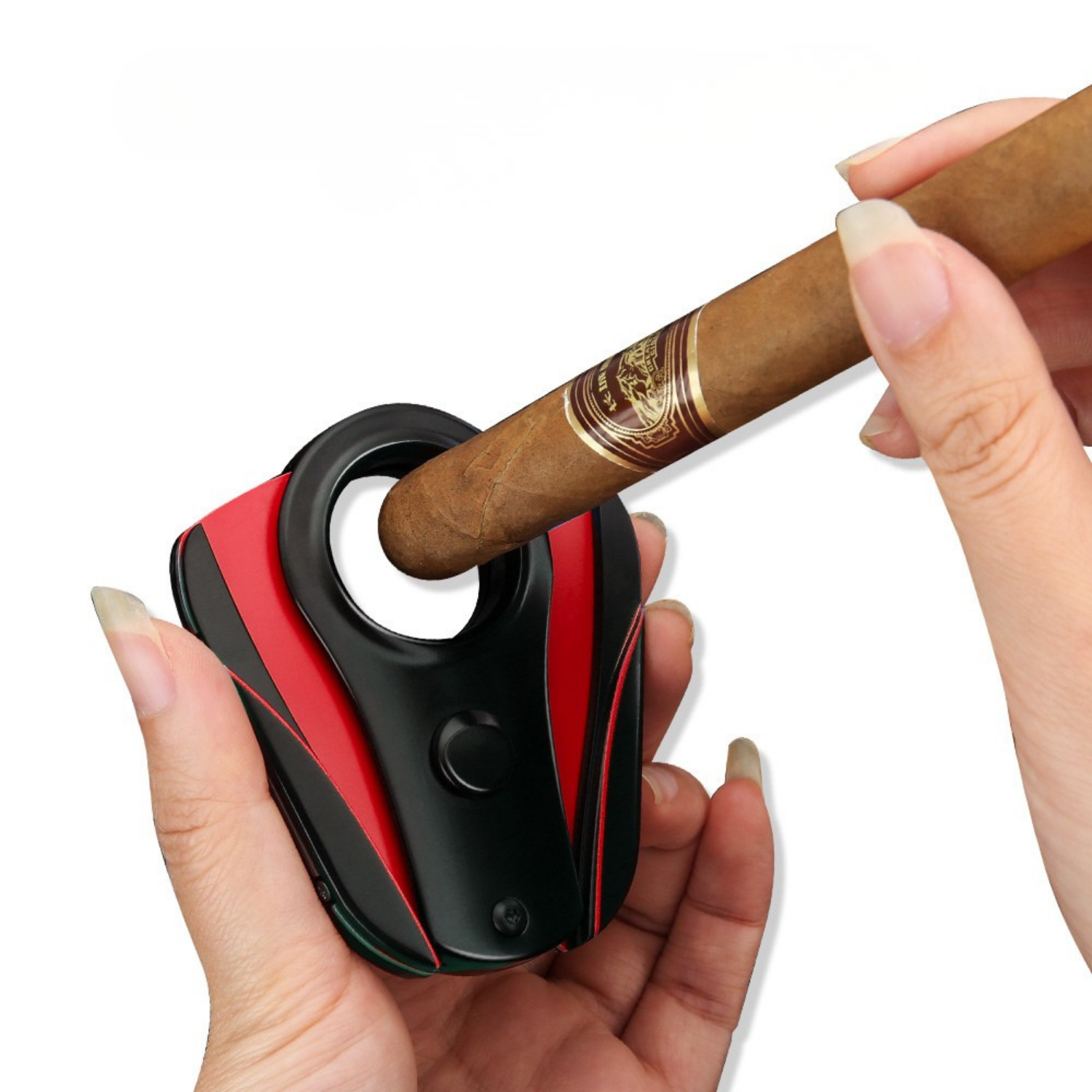 QC-4 Kırmızı Siyah Puro Kesici