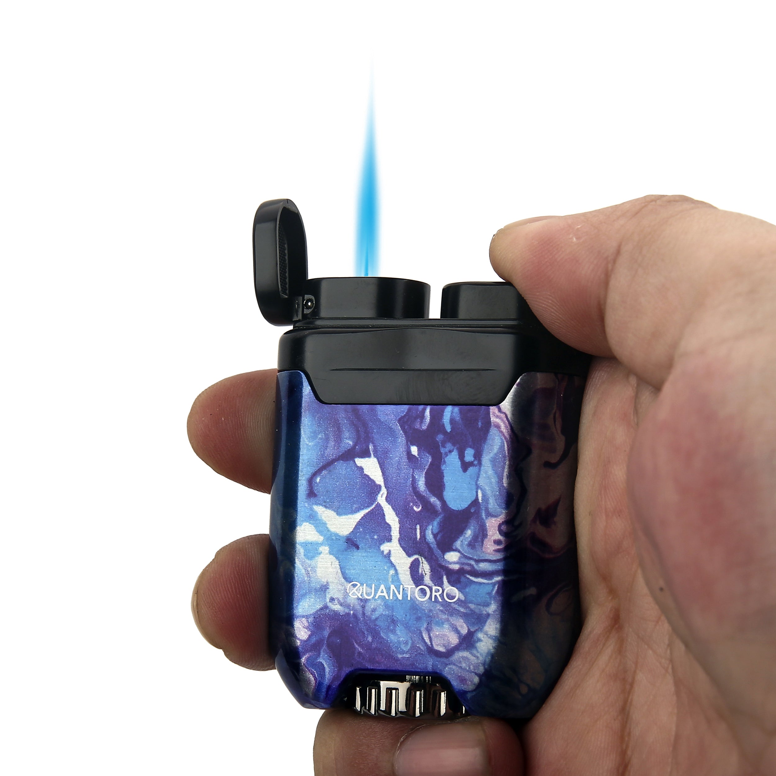 Quantoro MGM04-21 9'lu Marble Serisi Tek Torch Jet Alev Çakmak