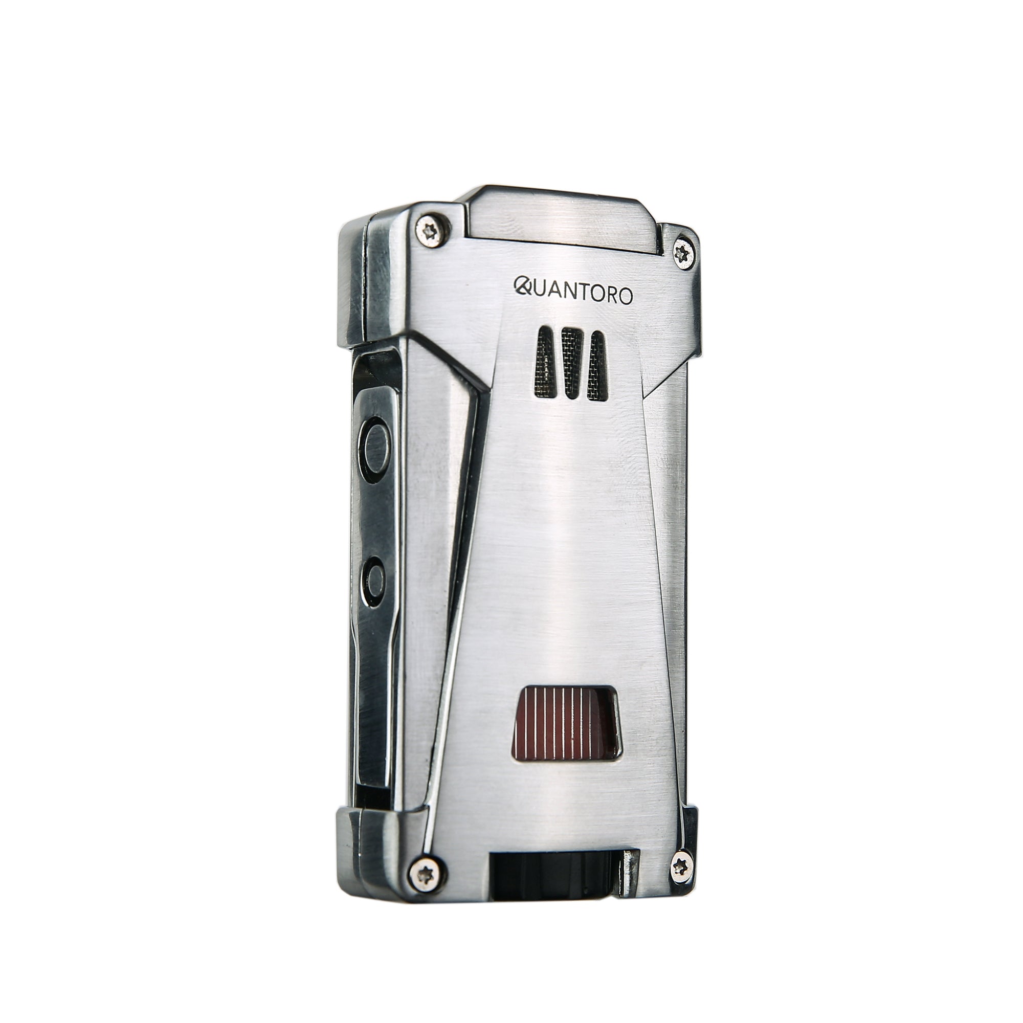 Quantoro MGM05-47 Triple Jet Flame Chrome Lighter with Piercing Function