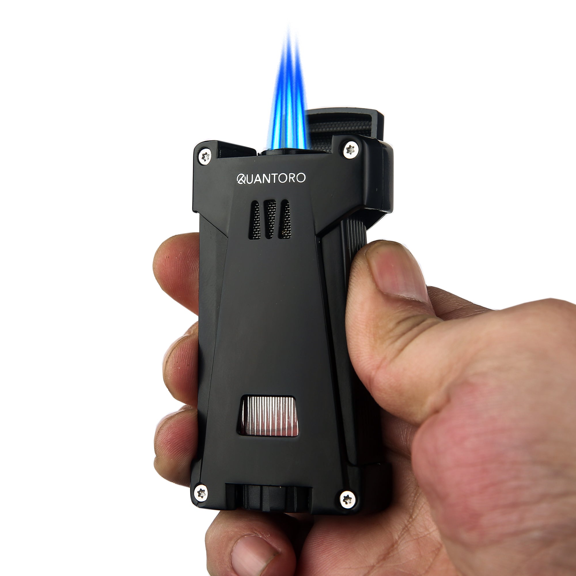 Quantoro MGM05-47 Penetrating Triple Jet Flame Gunmetal Lighter