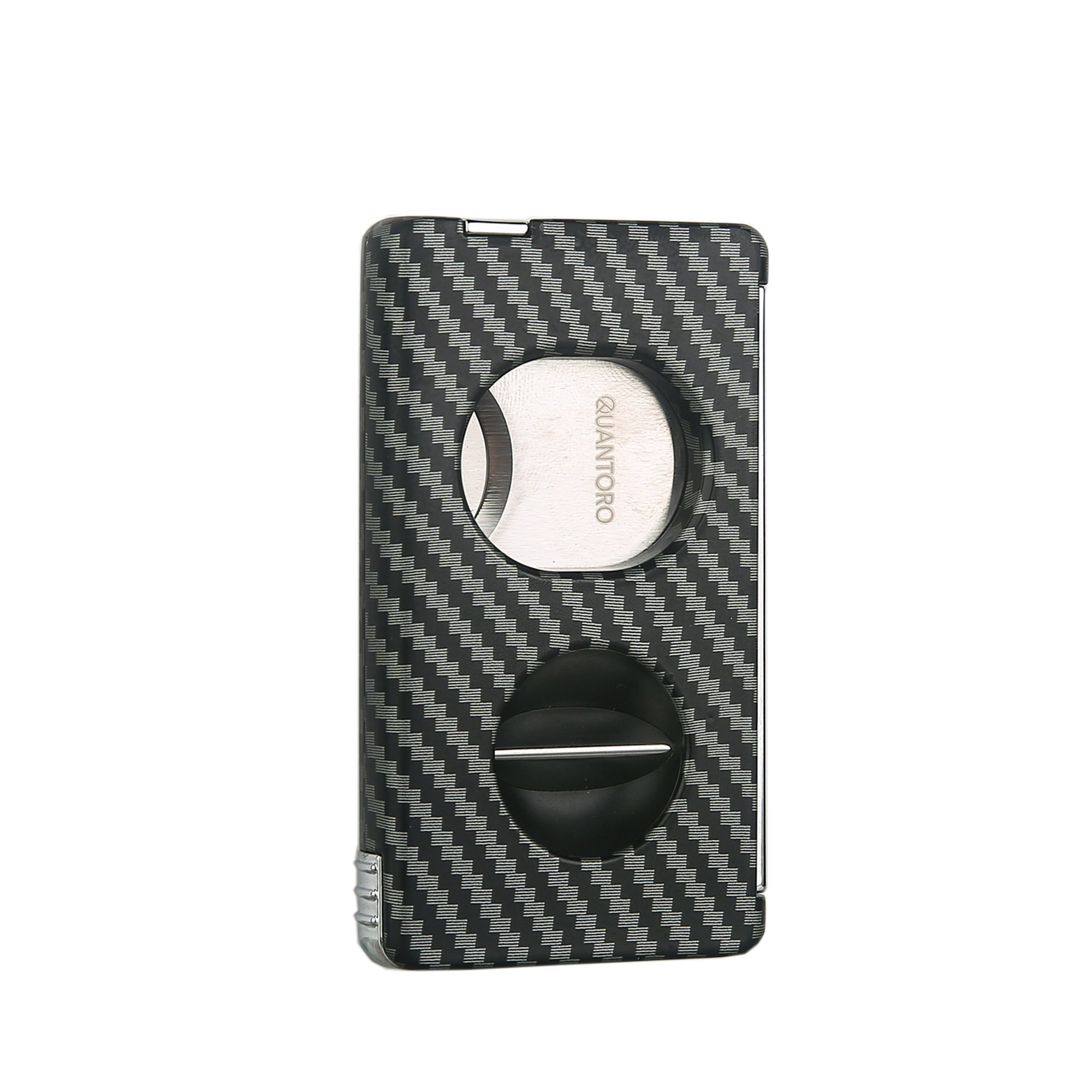Quantoro QC-12 Straight/V-Cut Black Carbon Cigar Punching Needle Cutter